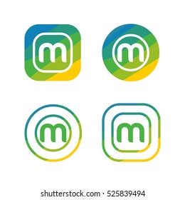 letter M nature logo