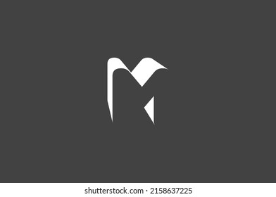 Letter M negatives abstraktes Logo-Design
