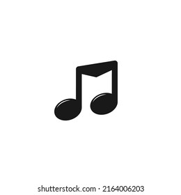 Letter M and note for music logo design vector illustration