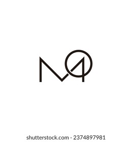 Letter M and o combination geometric symbol simple logo vector