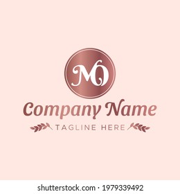 Letter M and O linked monogram typography logo Vector sign for luxury company Brands