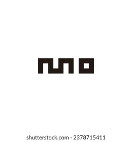 Letter m o square geometric symbol simple logo vector