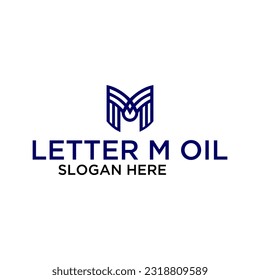 Letter M oil logo design