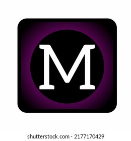 letter M on a modern light background