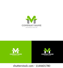 Letter M Organic Logo Template