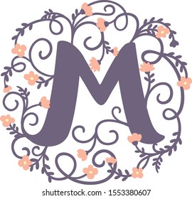 Letter M/ ornate monogram collection