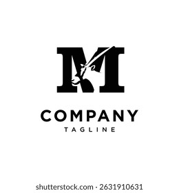 Letter M Oryx Logo Icon Vector
