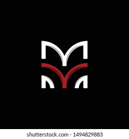 Letter M Outline Creative Modern Logo