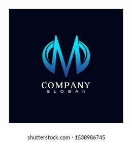 Letter M Oval Circle Logo Design Stock Vector (Royalty Free) 1538986745 ...