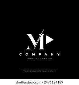 letter M and P with circle concept for icon or logo design ready to use Premium Design
