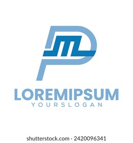 letter m p  creative icon logo design 