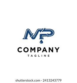 Letter M P Plumbing logo icon vector template.eps