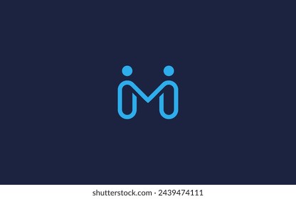 letter m with people logo icon design vector design template inspiration