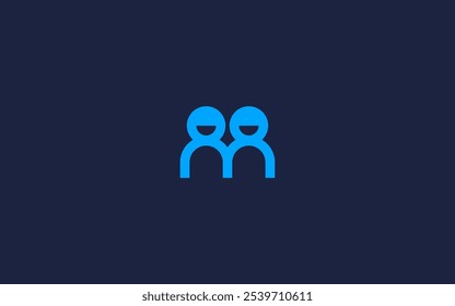 Letter m with people logo icon design vector design template inspiration