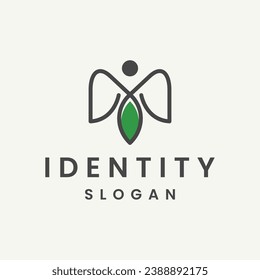 Letter m people logo template vector illustration design