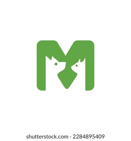 Letter M Pet Logo Design