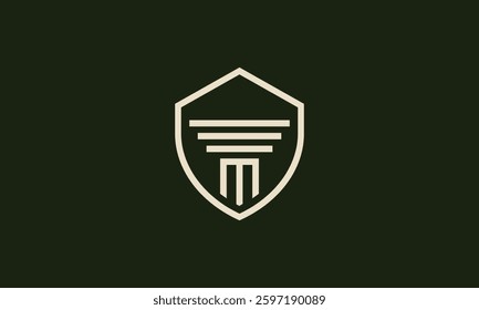 Letter M Pillar Logo design