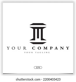 letter m pillar logo premium elegant template vector eps 10