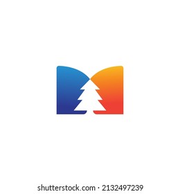 Letter M Pine Tree Logo Stock Vector (Royalty Free) 2132497239 ...