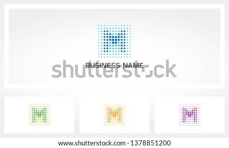 Letter M Pixel Dots Logo Stock fotó © 