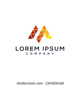 letter M pixel logo vector