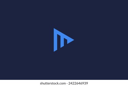 letter m with play logo icon design vector design template inspiration