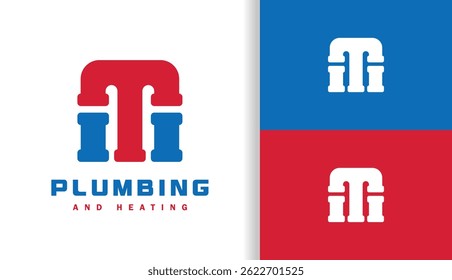 LETTER M PLUMBING AND HEATING LOGO