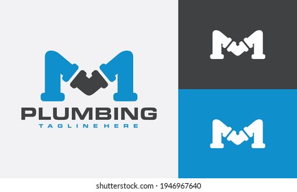 Letter M Plumbing Logo Stock Vector (Royalty Free) 1946967640 ...