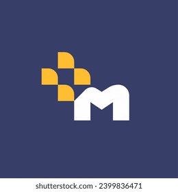 Letter M with plus rounded icon medical logo. Usable for business, science, healthcare, medical, hospital and doctor letter design vector