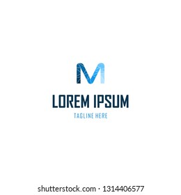 Letter M Polygon Modern Abstract Creative Business Technology Logo