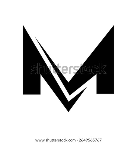 letter m power logo, unique illustration design
