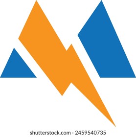 Letter M Powerful logo Template 