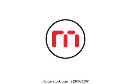 Letter m premium icon design. Pixel type with circle outline.