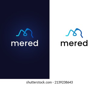 Design-Vorlage für Buchstaben m und r Logo