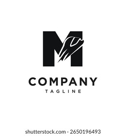 Letter M Racing Helm Logo Icon Vector