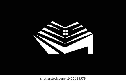  Letter M Real Estate Logo. Construction Architecture Building Logo Design Template Element