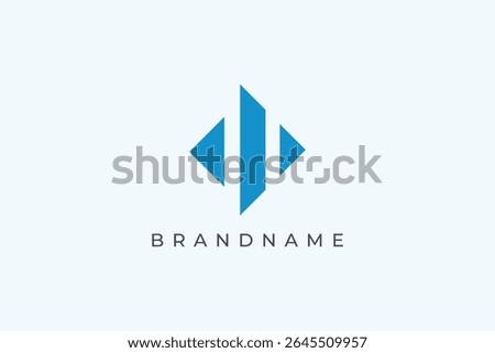 Letter M rectangle logo design vector template.