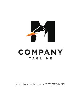 Letra M Real tern Logo Icon Vetor
