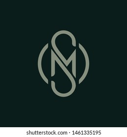 Letter M S icon logo design template.creative initial S M symbol