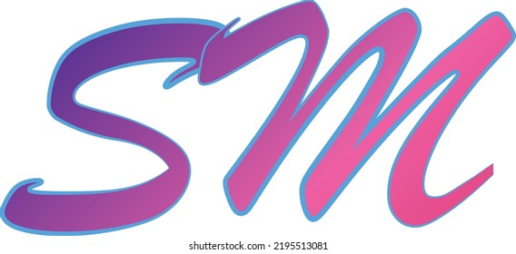 Letter M S icon logo design template.creative initial S M symbol