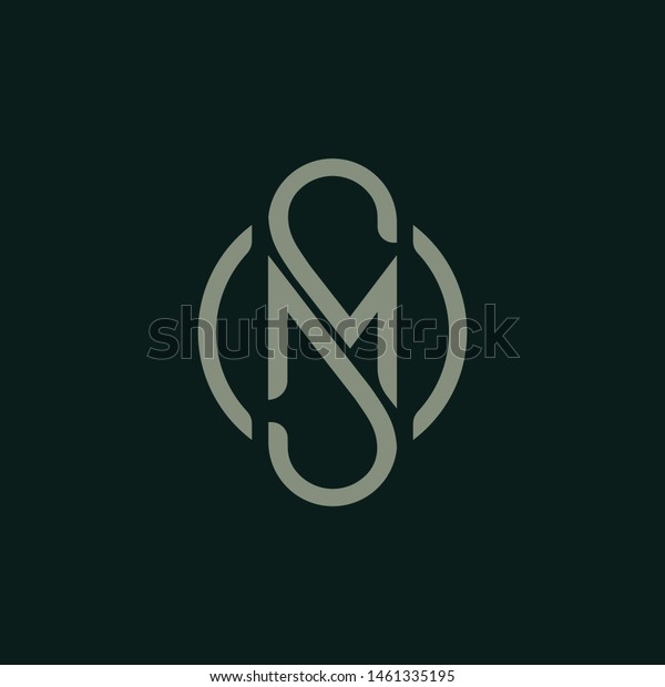 Letter M S Icon Logo Design Stock Vector Royalty Free