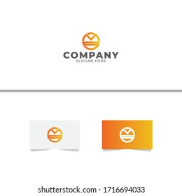 Plantilla de diseño de logotipos M y S de letra