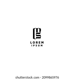 Diseño de logotipo de letra M S con plantilla vectorial de tarjeta de visita. símbolo monocromo creativo mínimo. Símbolo gráfico del alfabeto para identidad corporativa
