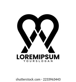 letter m  and  s logo design 