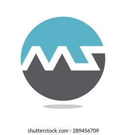 letter M and S logo design