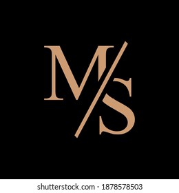 letra M y s logotipo , simple y limpio
