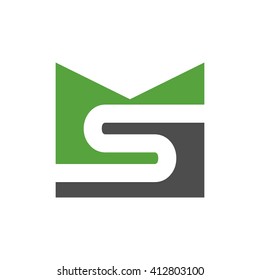 Letter M And S Logo Vector.