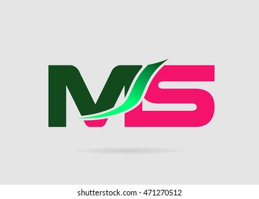Letter M and S logo vector
