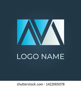 Letter "M" with shape isolated. Alphabet vector image