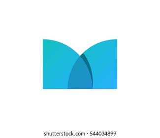 Letter M Shape Logo Design Template Element